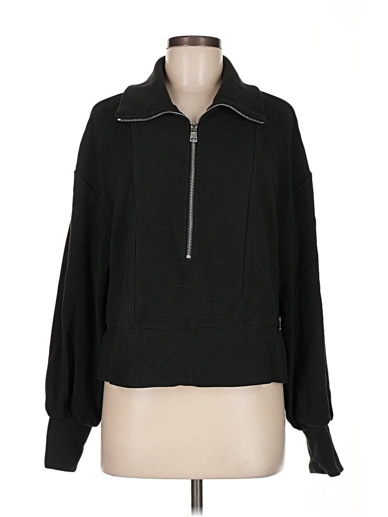 Pre-owned Varley Zip Up Hoodie In Black
