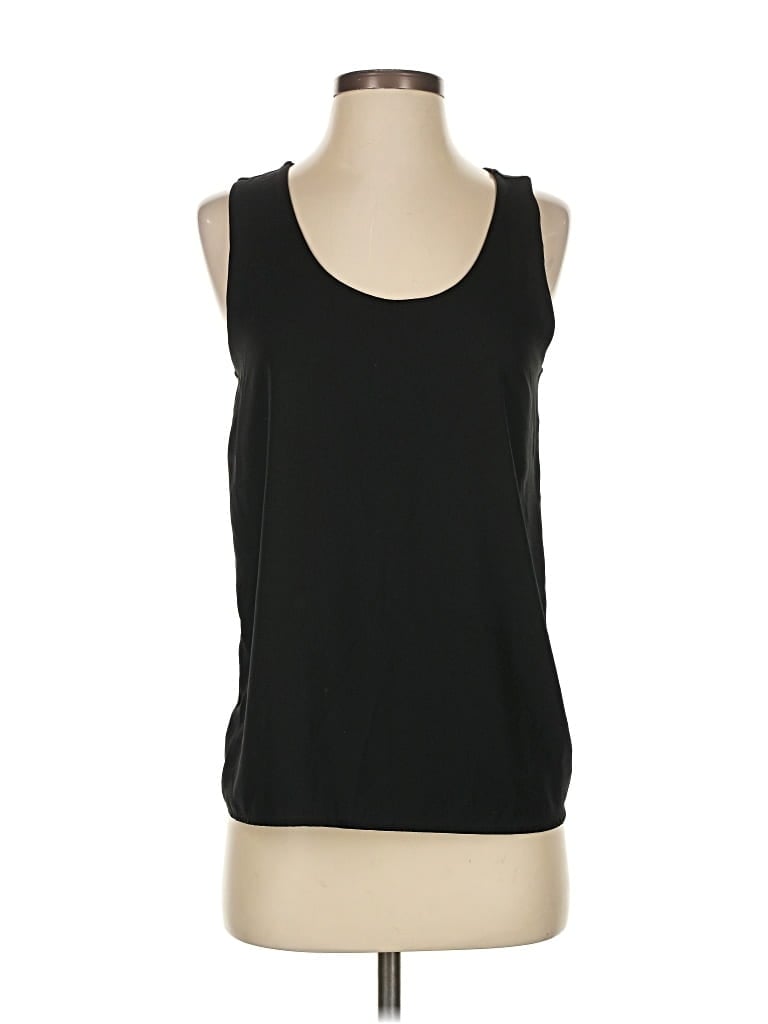 Pre-owned Ann Taylor Sleeveless Top Black Scoop Neck Tops