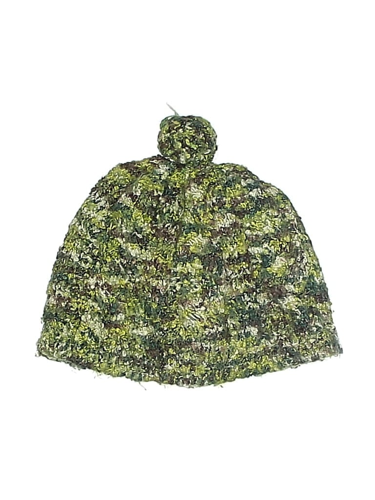 Pre-owned World Market Beanie Hat In Green