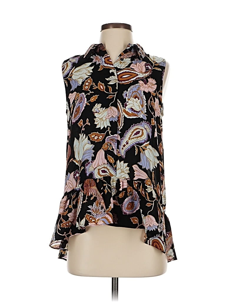 Pre-owned Catherine Catherine Malandrino Sleeveless Blouse In Black