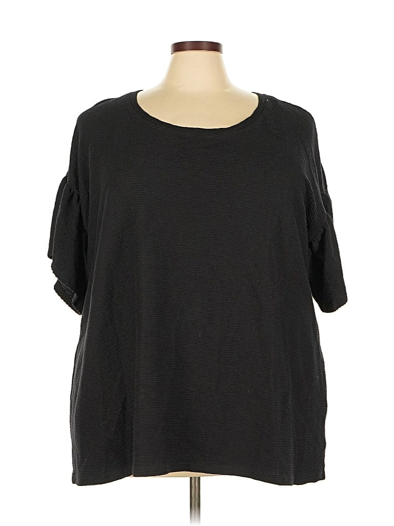 Pre-owned Evri 3/4 Sleeve T-shirt In Black