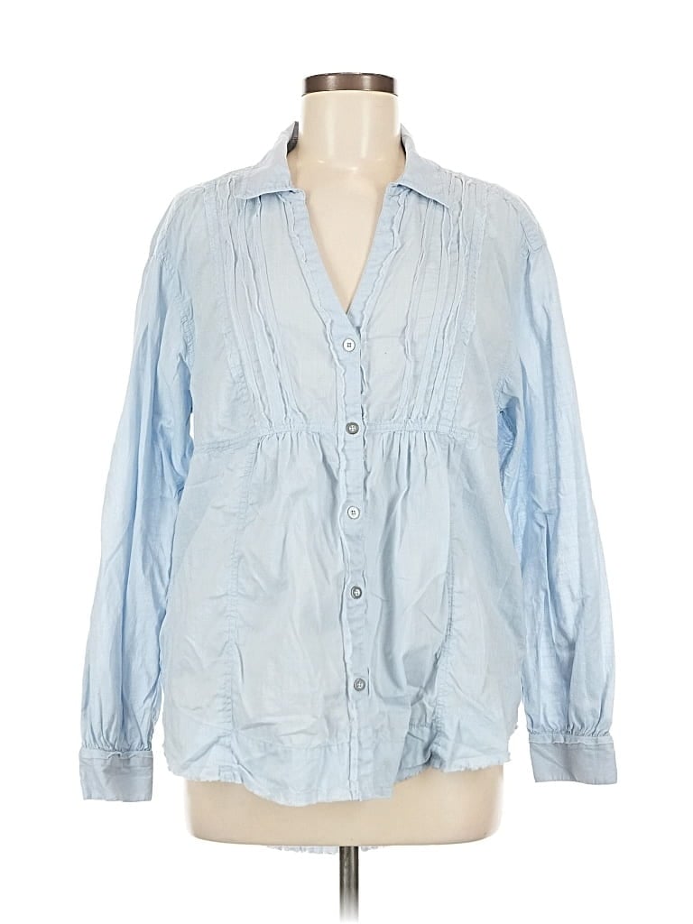 Pre-owned Lucky Brand Long Sleeve Button Down Shirt In Blue