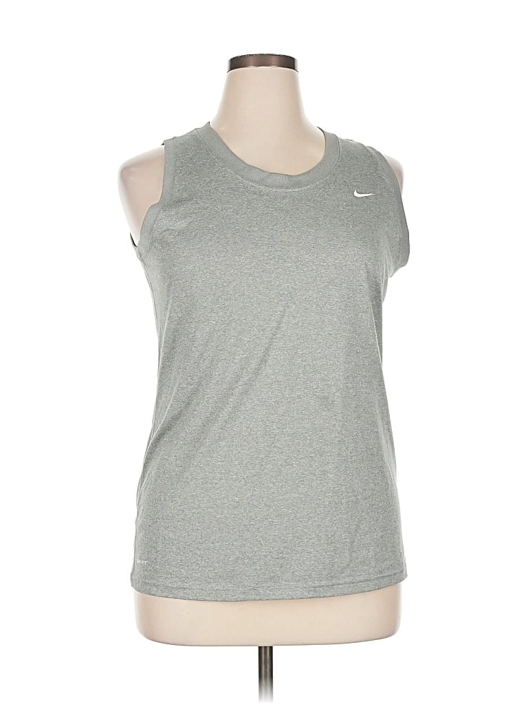 Pre-owned Nike Sleeveless T-shirt In Gray