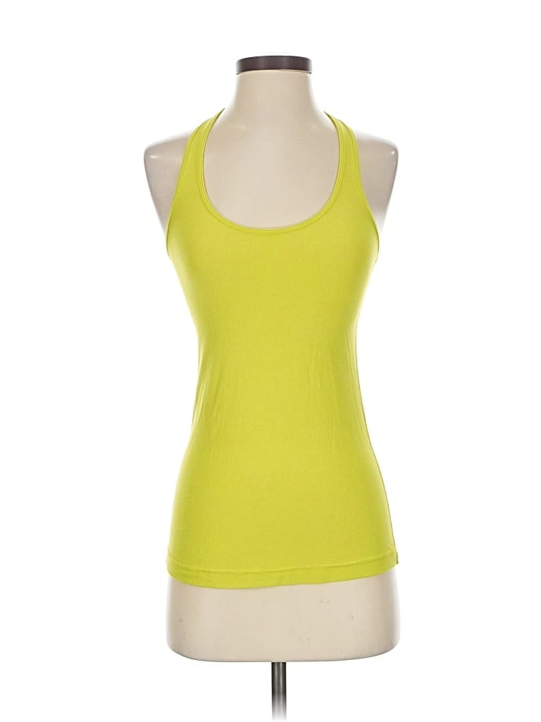 Pre-owned Lululemon Athletica Tank Top Yellow Halter Neckline Tops