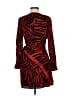 Pinko Animal Print Red Cocktail Dress Size 6 - photo 2