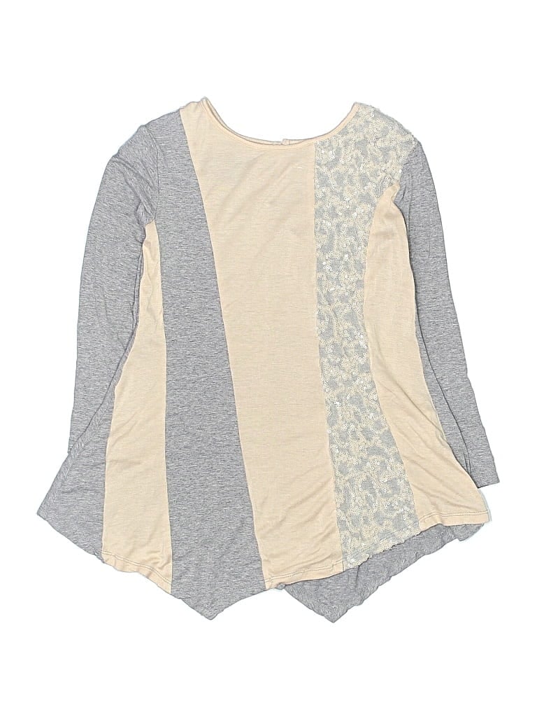 Click to view more detailed imagery on our partner's website Pre-owned Isobella & Chloe Kids' Long Sleeve Top Gray Boatneck Tops