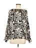 H&M 100% Polyester Black Long Sleeve Blouse Size 8 - photo 1