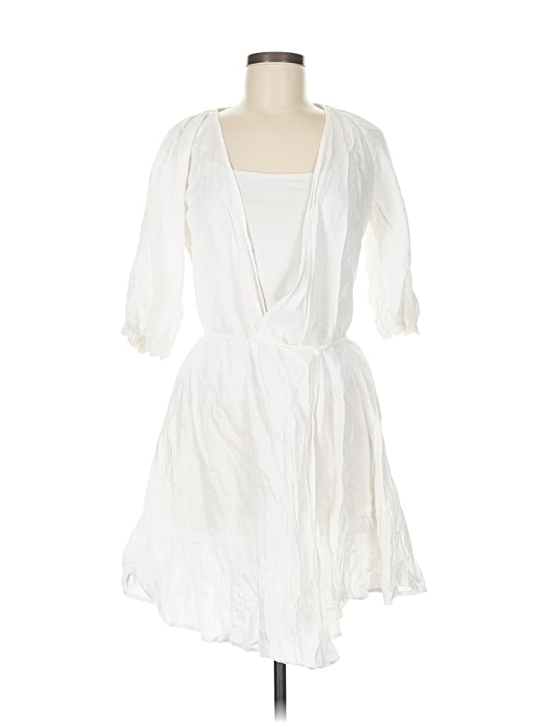 Pre-owned Petal And Pup Casual Dress In White