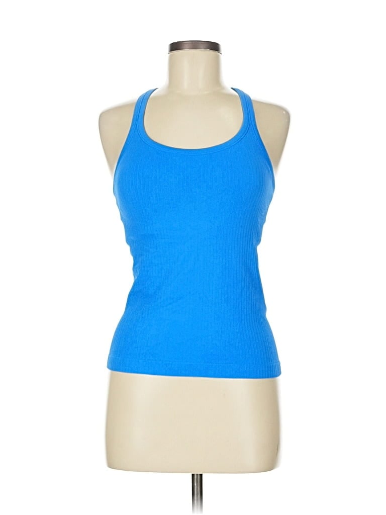 Pre-owned Assorted Brands Tank Top Blue Halter Neckline Tops