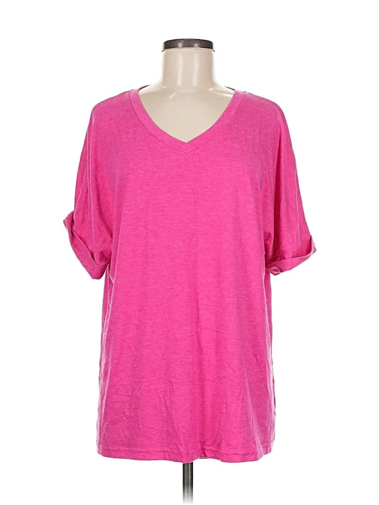 Pre-owned Unbranded Short Sleeve T-shirt In Pink