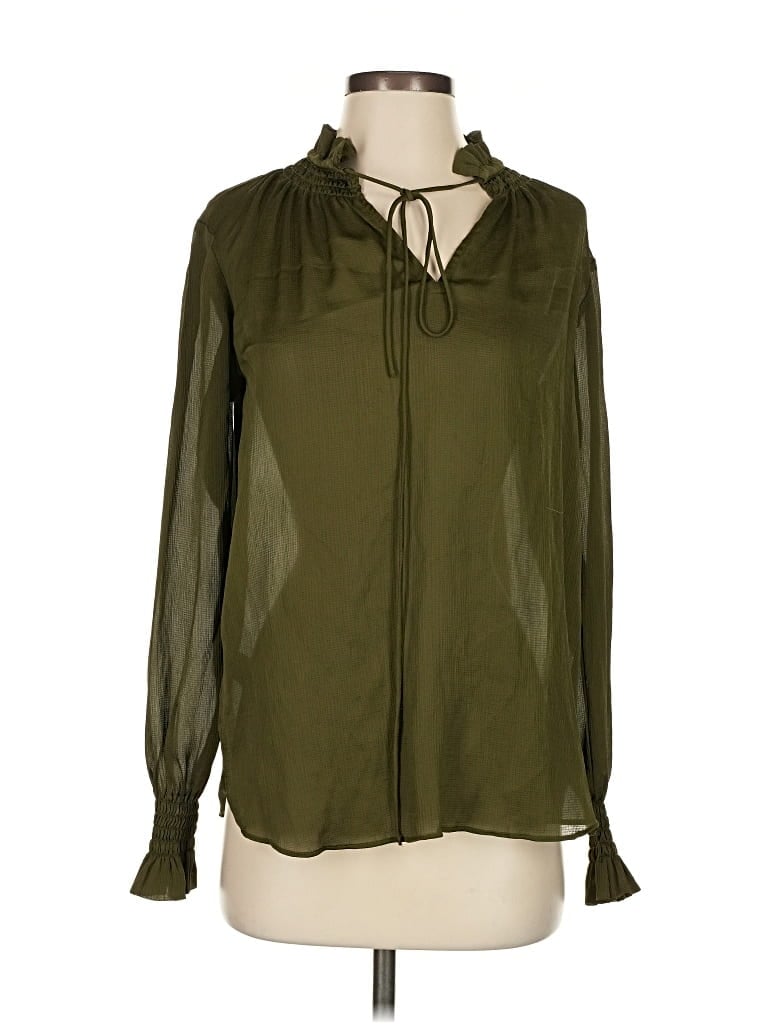 ANN TAYLOR Pre-owned Long Sleeve Blouse In Green