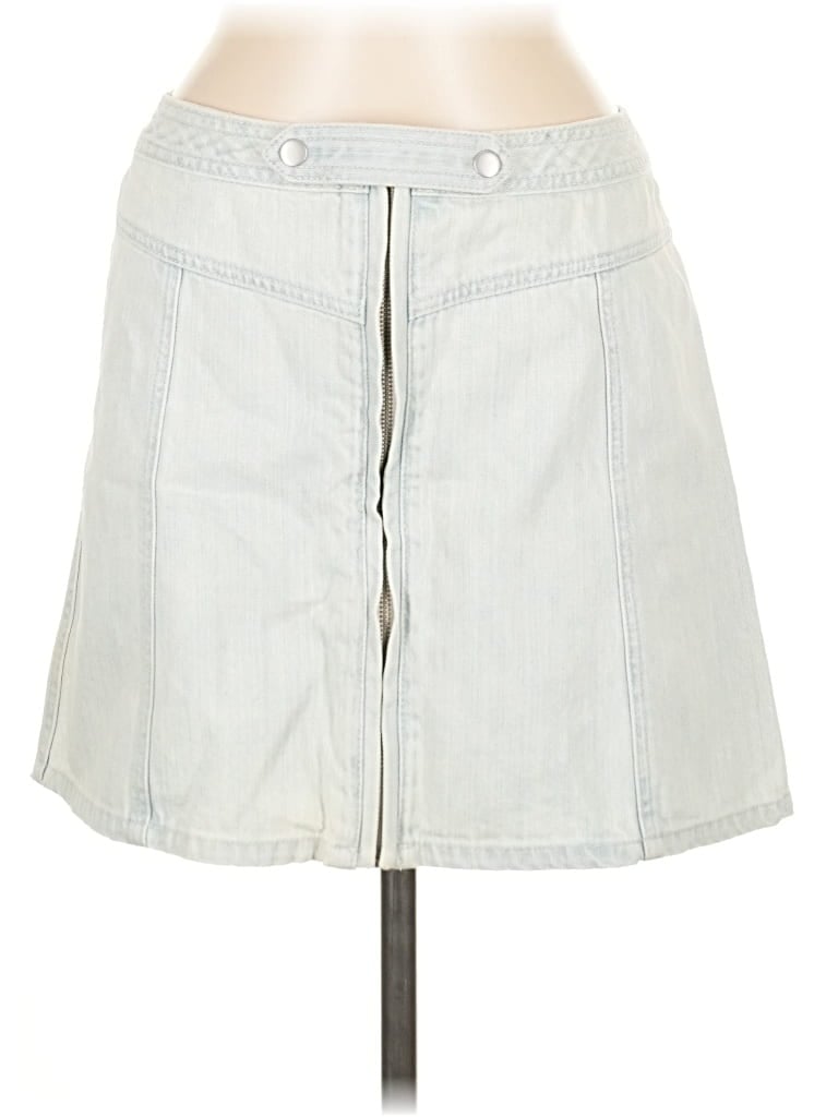 Pre-owned Abercrombie & Fitch Denim Skirt In Gray