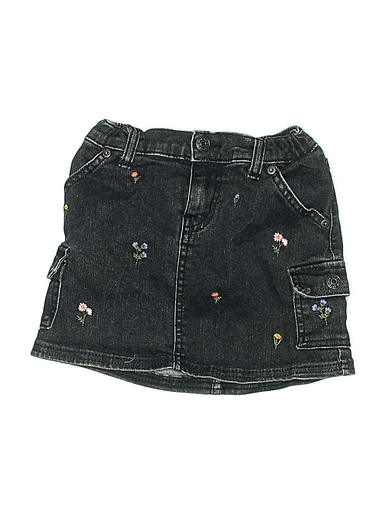 Pre-owned Cat & Jack Kids' Denim Skirt In Black