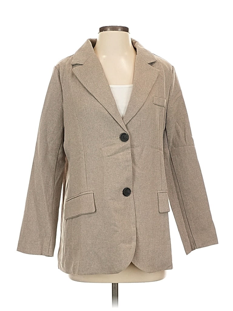 Pre-owned Assorted Brands Blazer Jacket In Brown