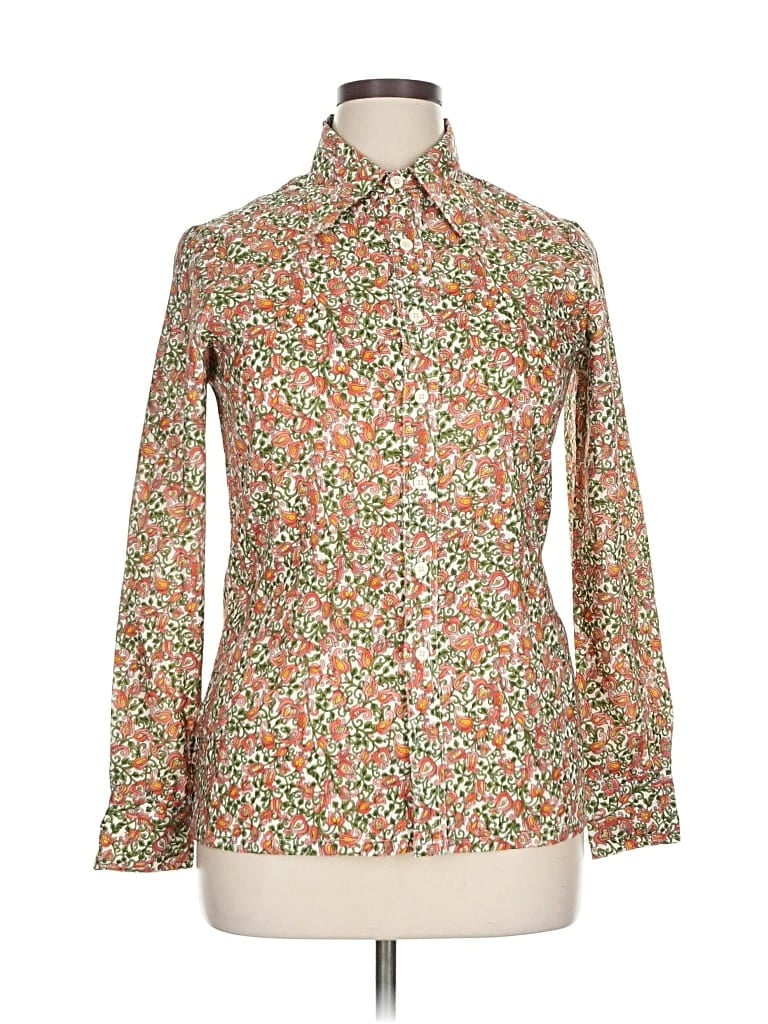 Pre-owned Assorted Brands Long Sleeve Blouse In White