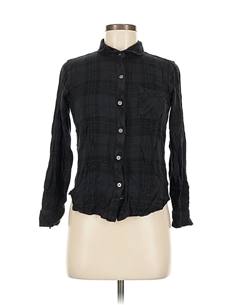 Pre-owned Rails Long Sleeve Button Down Shirt In Black