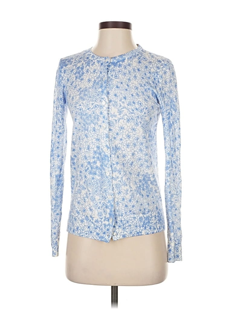 Pre-owned Ann Taylor Loft Outlet Cardigan Sweater In Blue