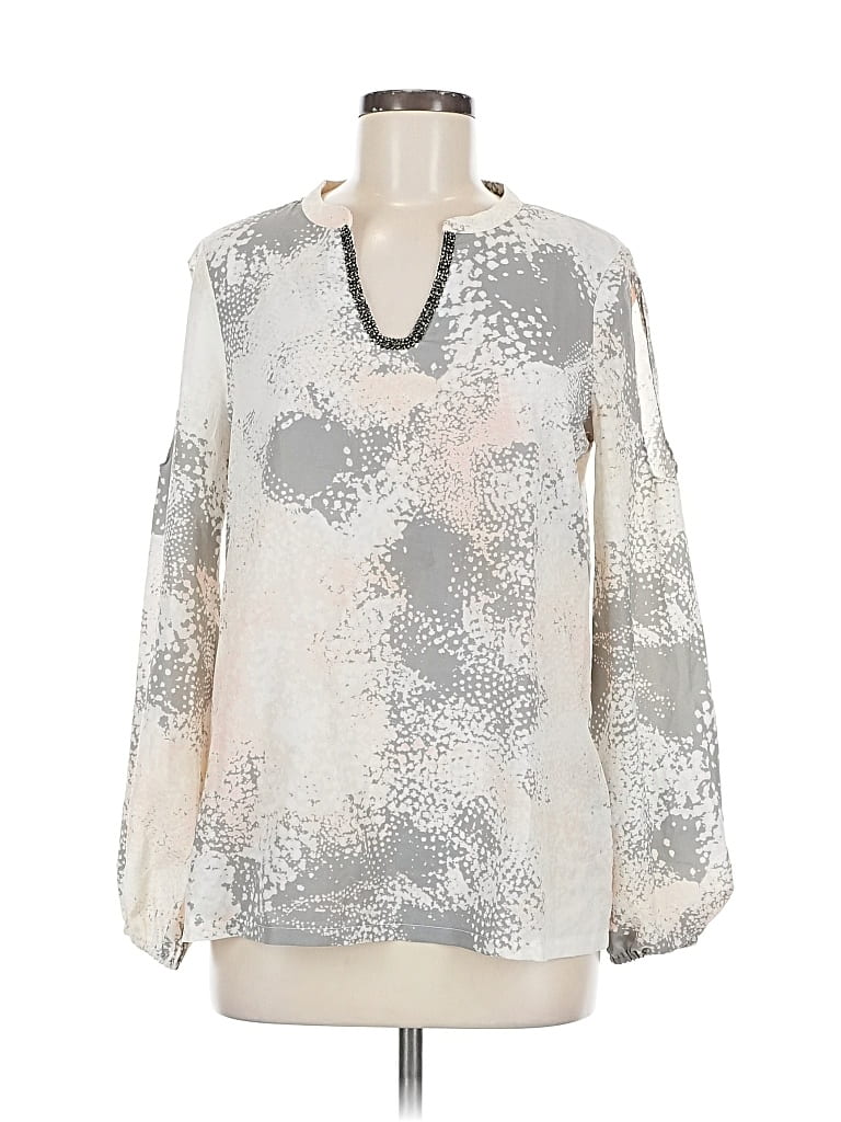 Pre-owned Juicy Couture Long Sleeve Blouse In Silver