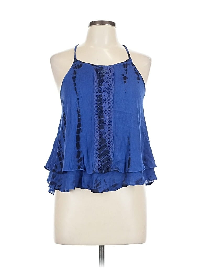 Pre-owned Angie Sleeveless Blouse In Blue