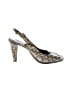 Tahari Animal Print Gold Brown Heels Size 8 - photo 1