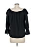 Nicole Miller Artelier 100% Polyester Black 3/4 Sleeve Blouse Size M - photo 2