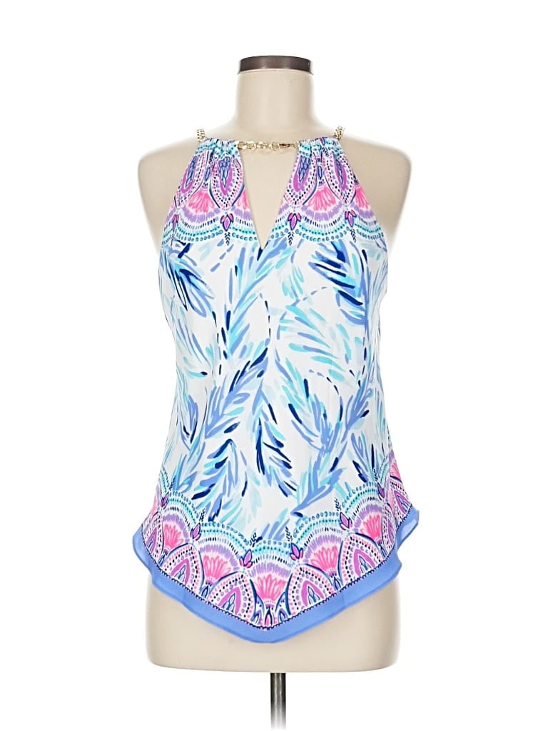 Pre-owned Lilly Pulitzer Sleeveless Blouse In Blue