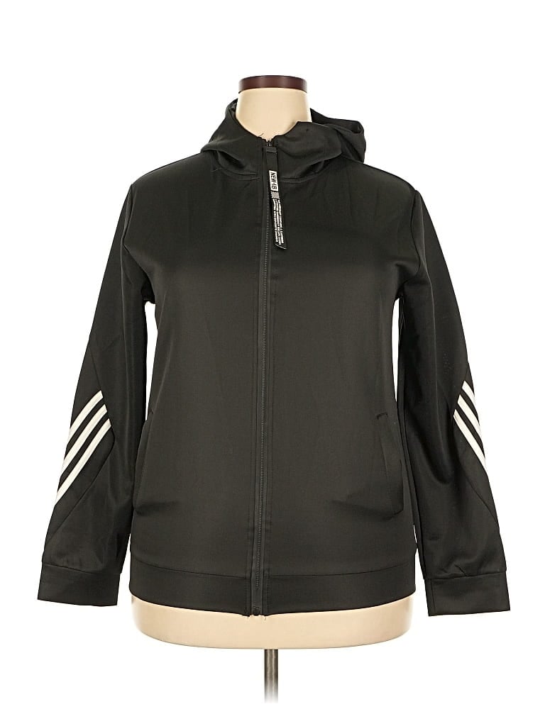 Pre-owned Unbranded Zip Up Hoodie In Black