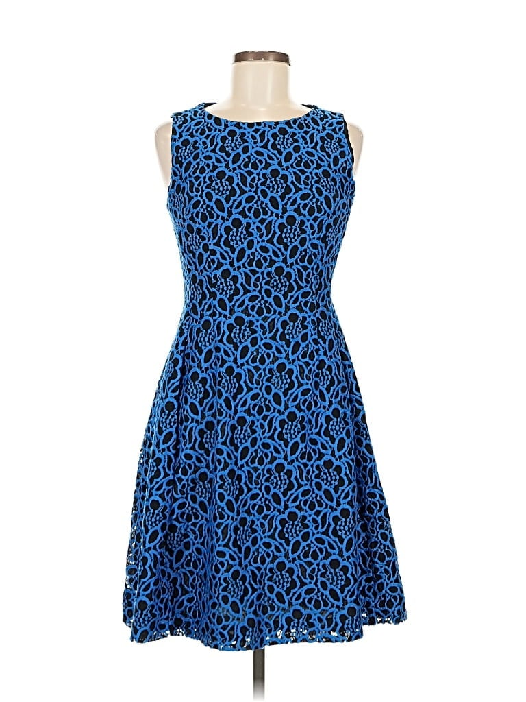 Pre-owned Eva Mendes By New York & Company Cocktail Dress In Blue