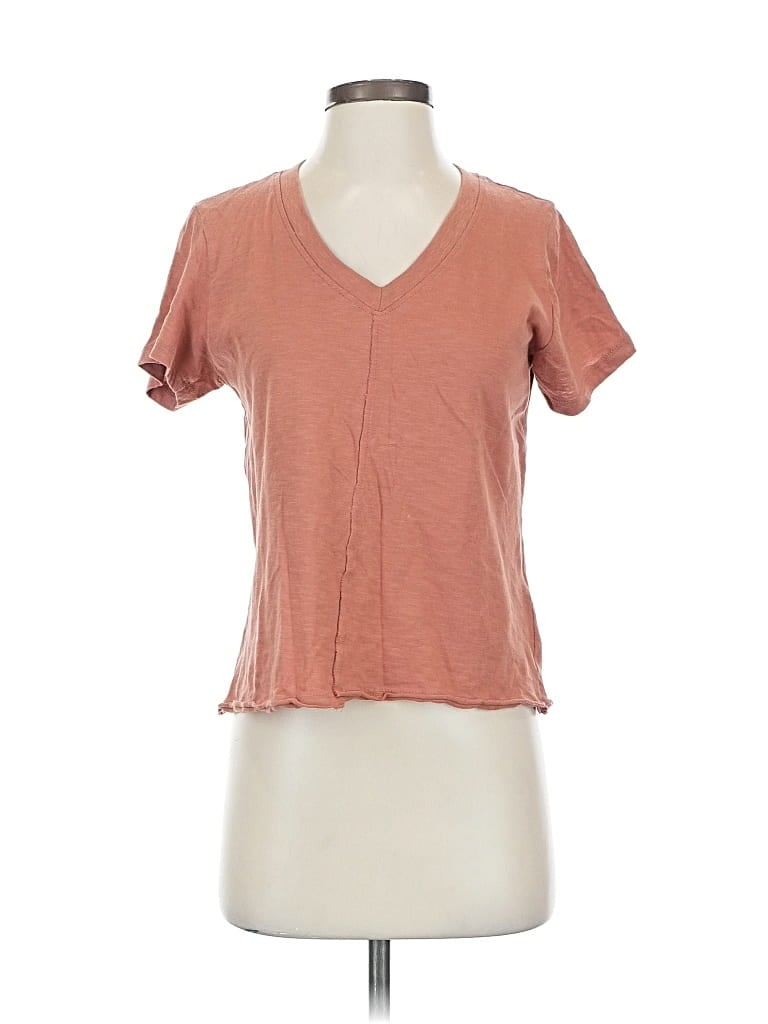 Pre-owned Altar'd State Short Sleeve T-shirt In Brown