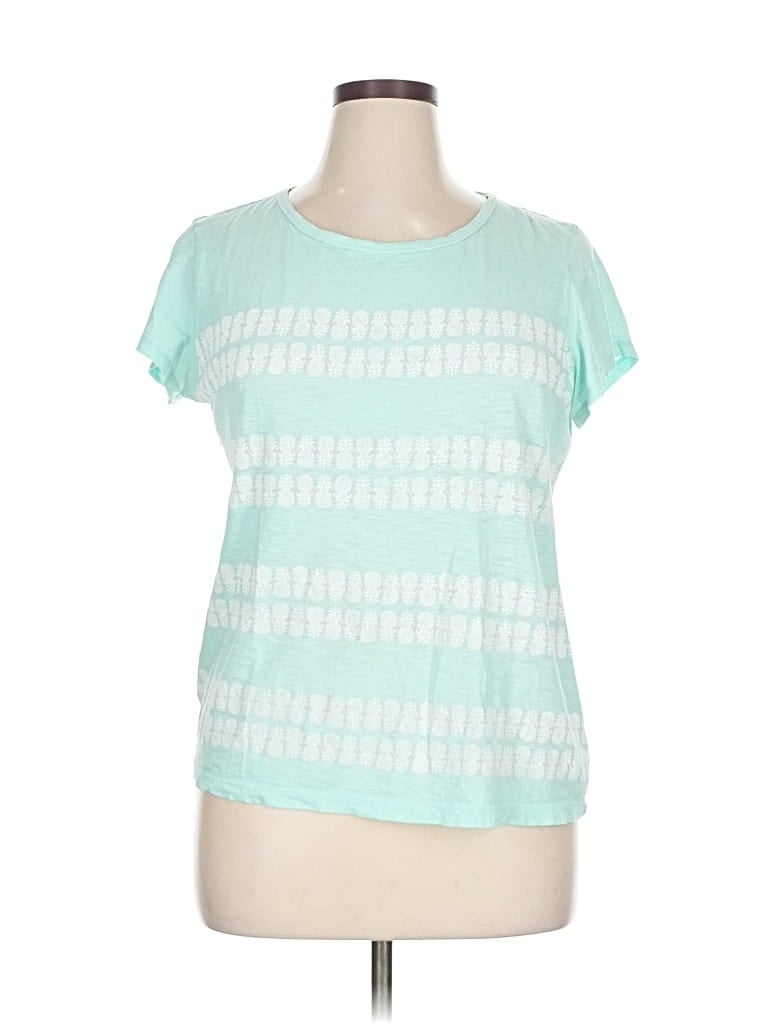 Pre-owned Crown & Ivy Short Sleeve T-shirt In Blue