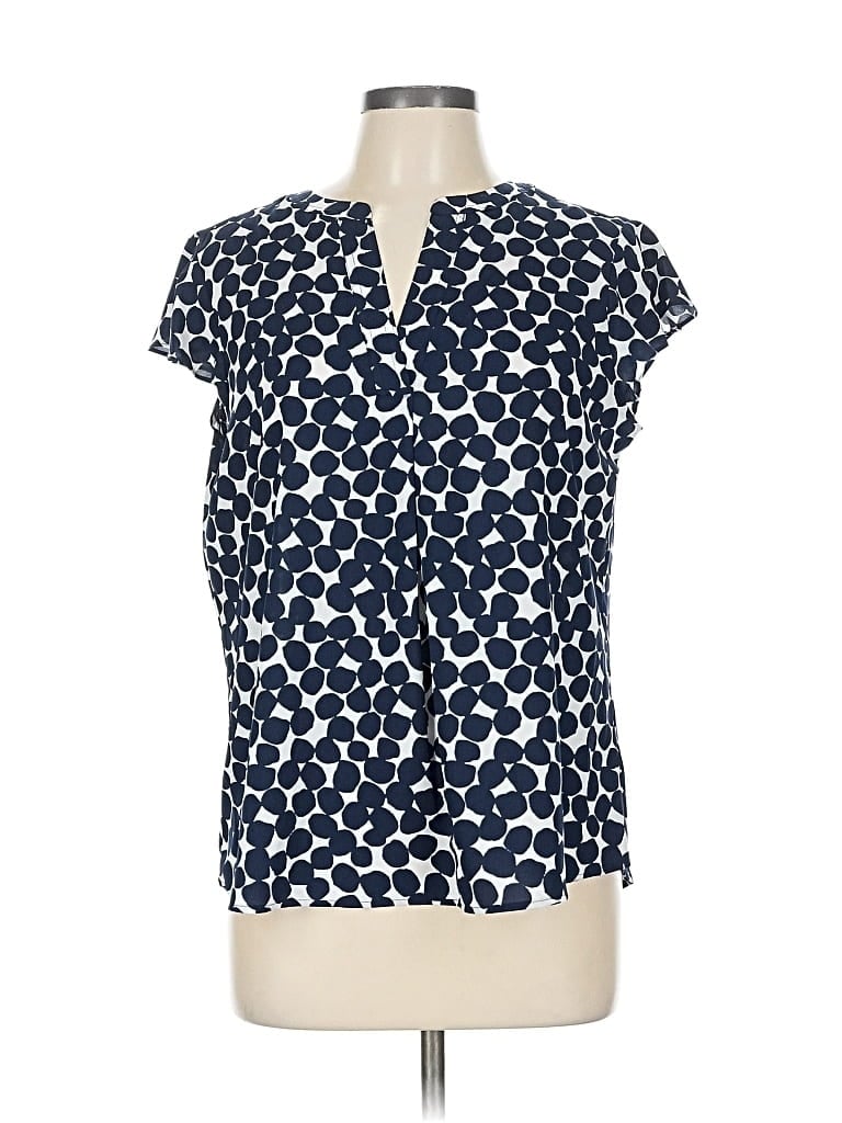 Pre-owned Calvin Klein Short Sleeve Blouse In Blue