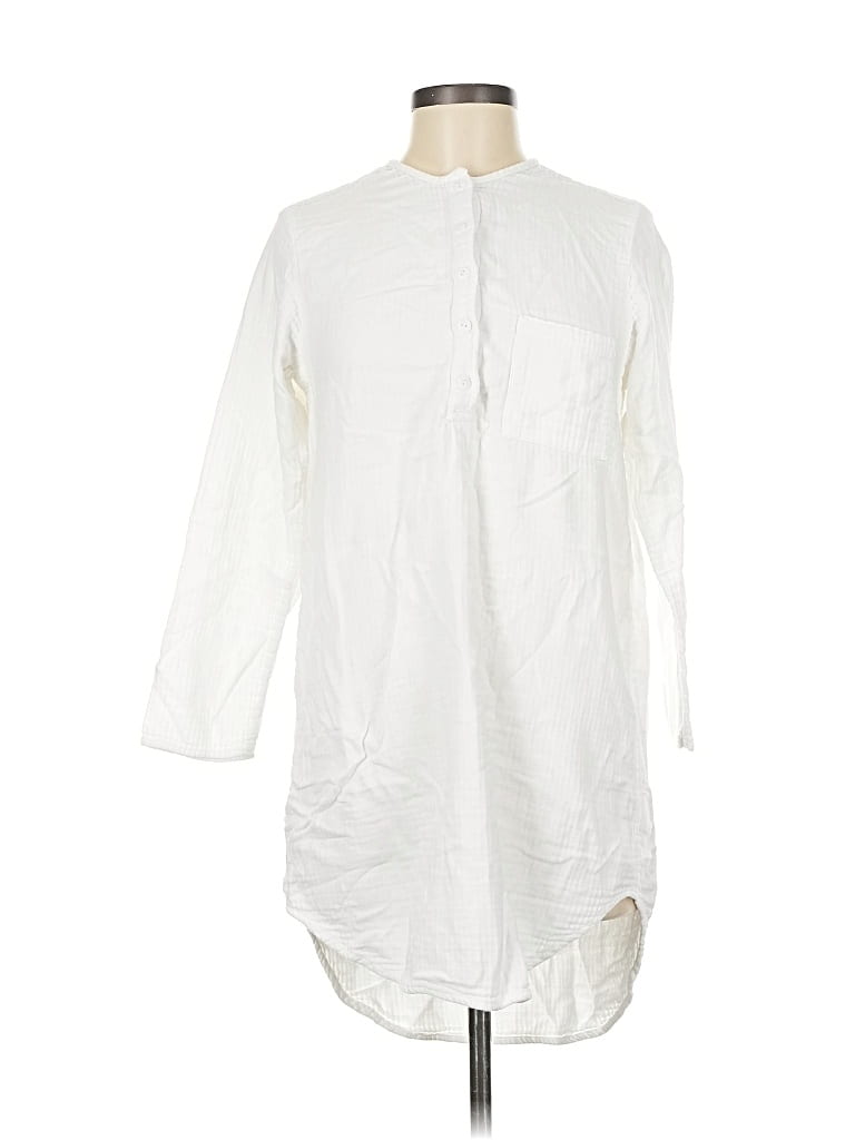 Pre-owned Assorted Brands 3/4 Sleeve Button Down Shirt In White
