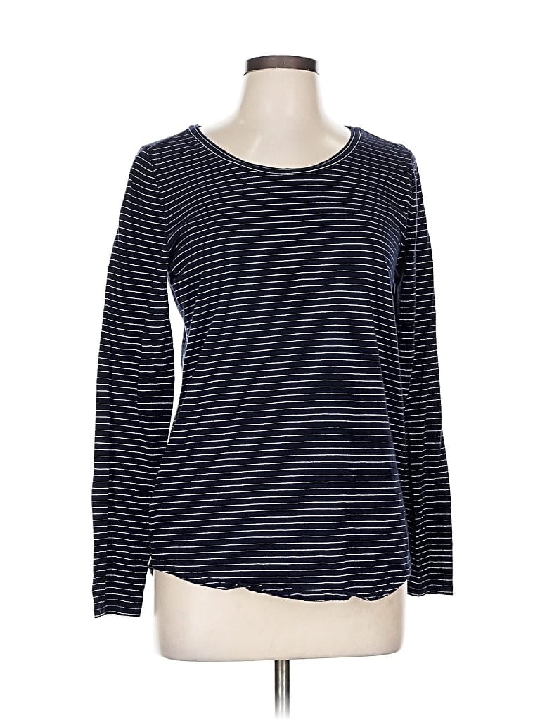 Pre-owned Ann Taylor Loft Long Sleeve T-shirt In Blue