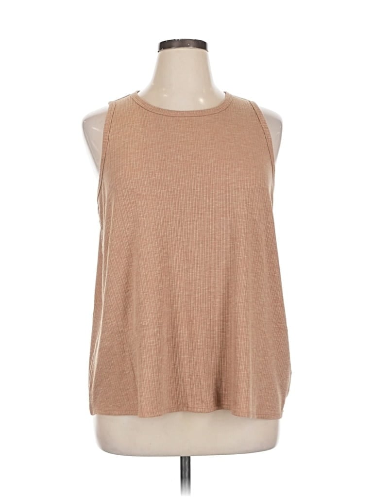 Pre-owned Old Navy Sleeveless Top Tan Halter Neckline Tops In Brown