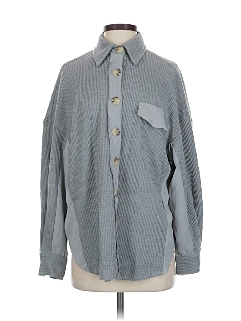 Pre-owned Pink Lily Cardigan Sweater In Gray