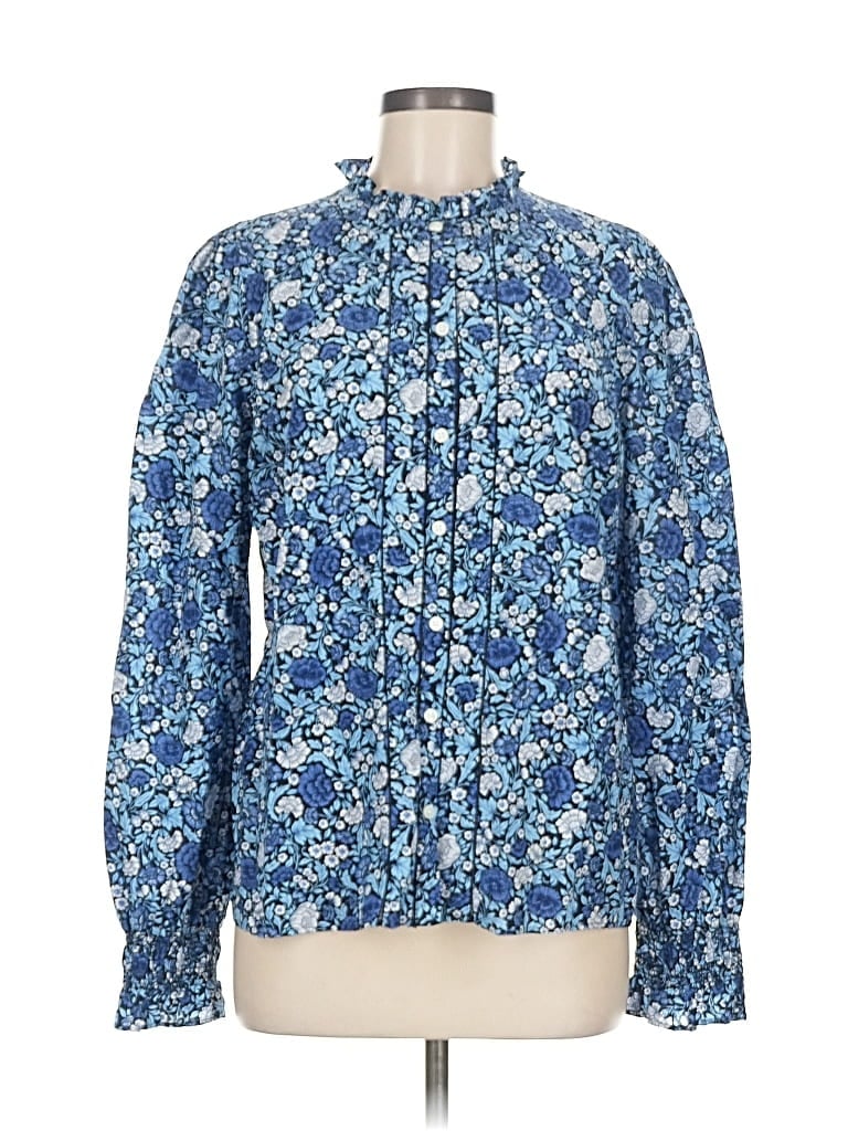 ANN TAYLOR Pre-owned Long Sleeve Blouse In Blue