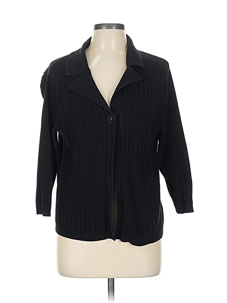 CROFT & BARROW Pre-owned 3/4 Sleeve Button Down Shirt In Black