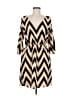 Gianni Bini 100% Polyester Chevron-herringbone Tan Casual Dress Size M - photo 1