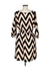 Gianni Bini 100% Polyester Chevron-herringbone Tan Casual Dress Size M - photo 2