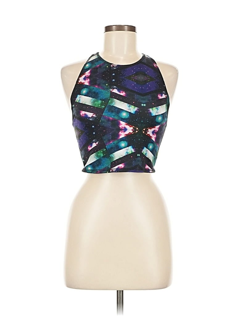 Pre-owned La Hearts Tank Top Purple Halter Neckline Tops