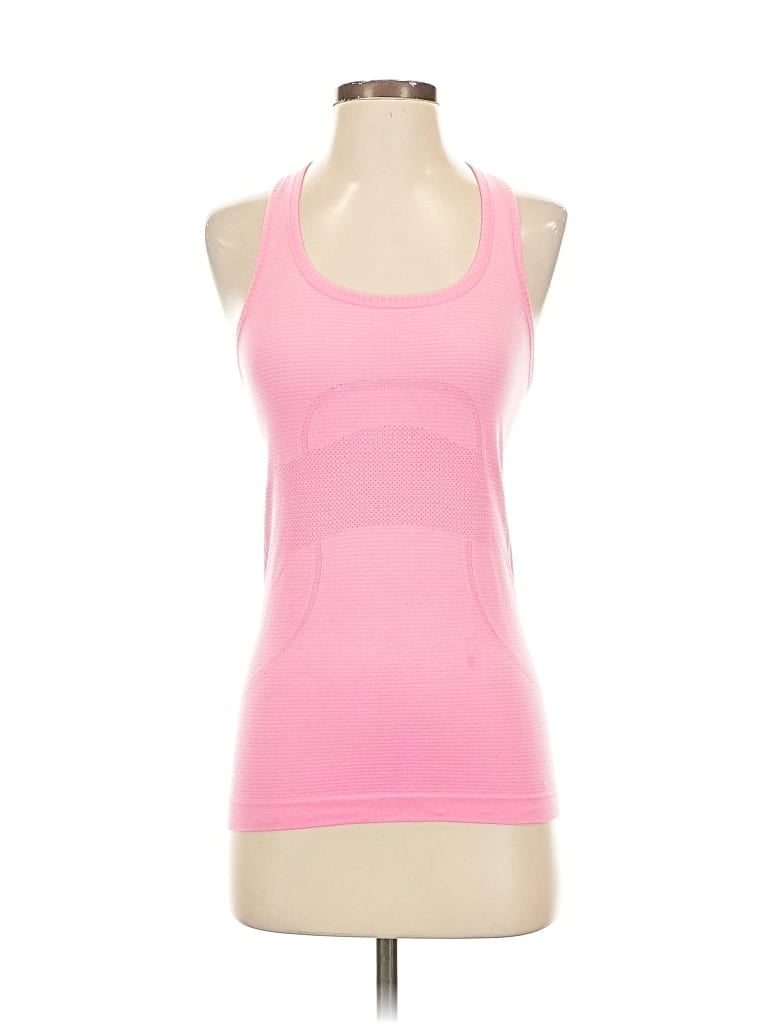 Pre-owned Lululemon Athletica Tank Top Pink Halter Neckline Tops