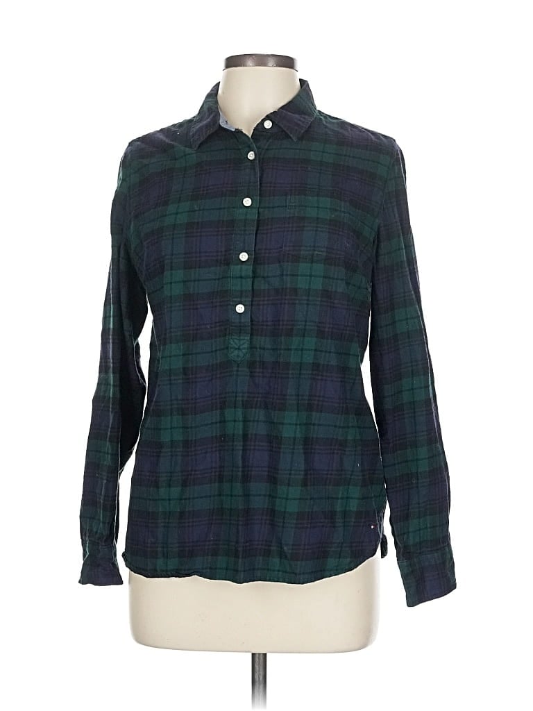 TOMMY HILFIGER Pre-owned Long Sleeve Polo Shirt In Green