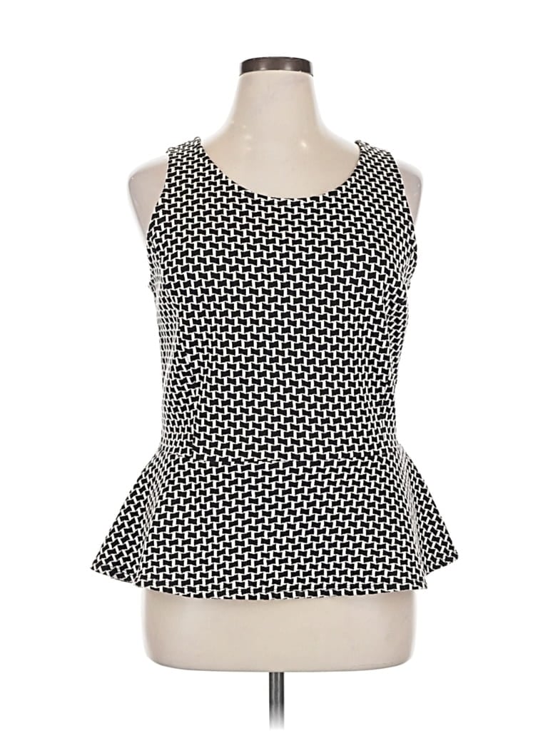 LANE BRYANT Pre-owned Sleeveless Top Black Halter Neckline Tops