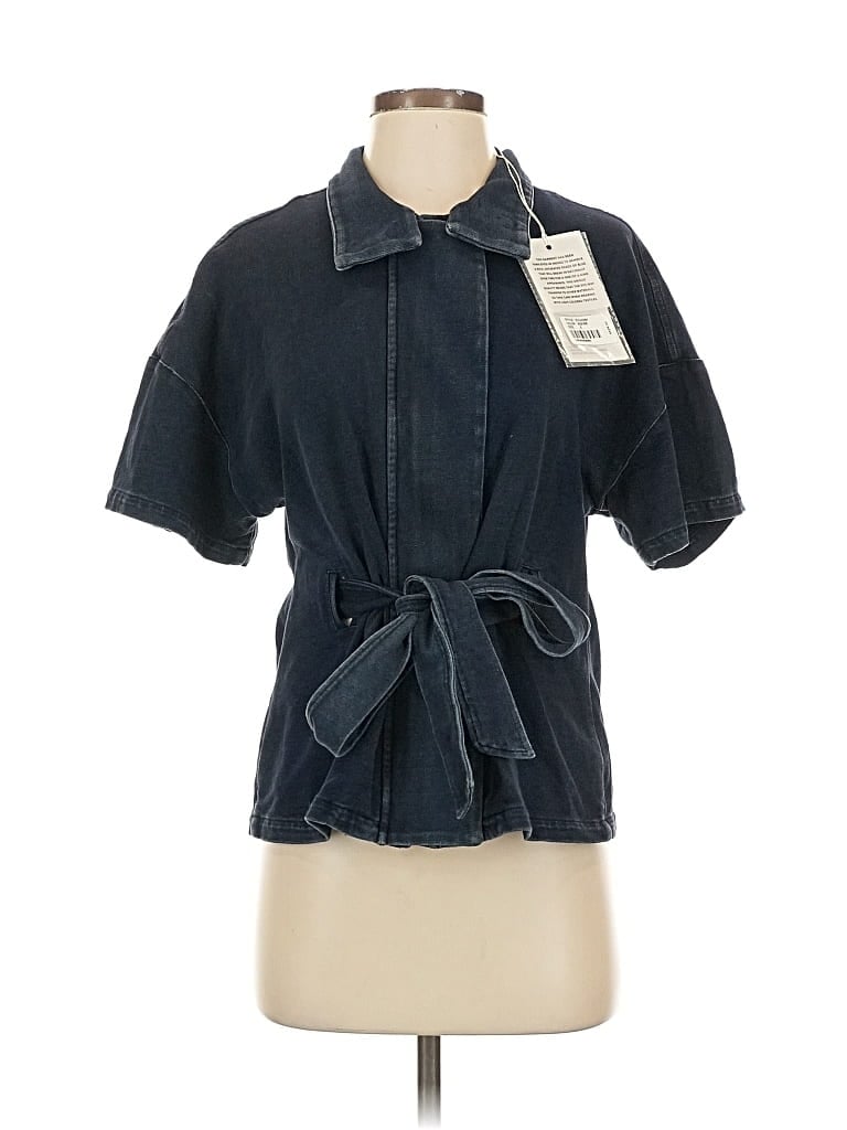 Adriano Goldschmied Short Sleeve Button Down Shirt In Blue