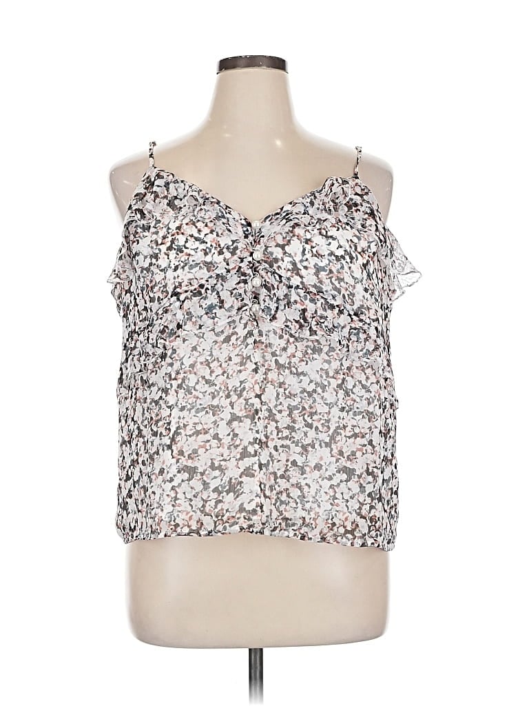 Pre-owned Express Sleeveless Blouse In Silver