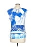 Tribal Blue Sleeveless Blouse Size L - photo 2