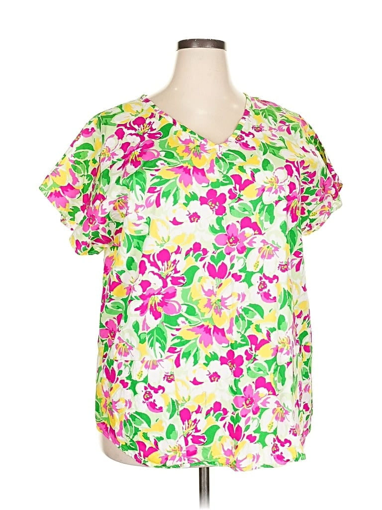 Pre-owned Me Too Short Sleeve Blouse In Pink