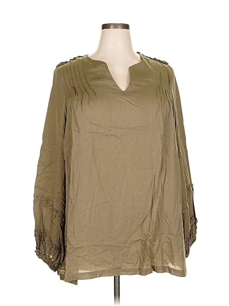 Harshman Long Sleeve Blouse In Green