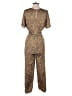 Greylin 100% Rayon Animal Print Gold Jumpsuit Size S - photo 2