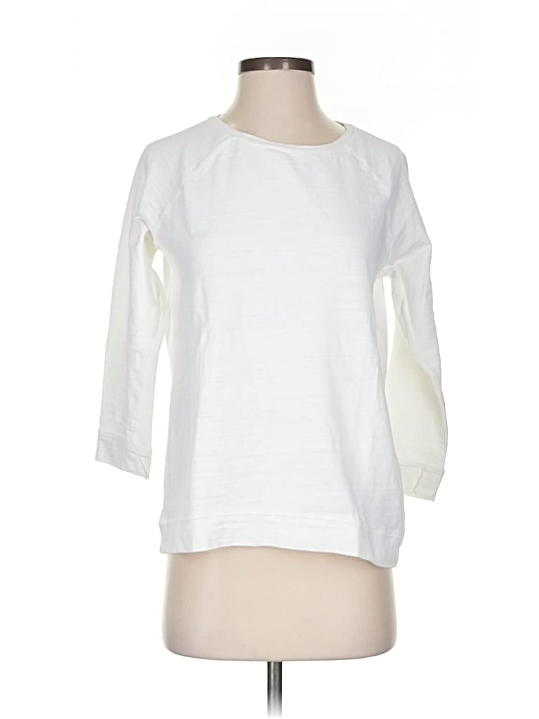 Pre-owned Ann Taylor Loft 3/4 Sleeve T-shirt In White